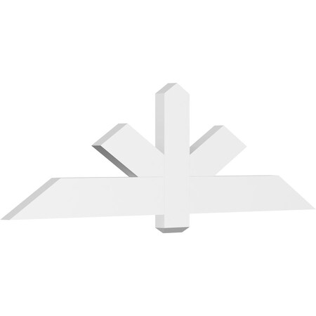 Ekena Millwork Kennewick Architectural Grade PVC Gable Bracket, 72"W x 21"H x 2"D x 6"F, 7/12 Pitch GBP072X21X0206KEN00